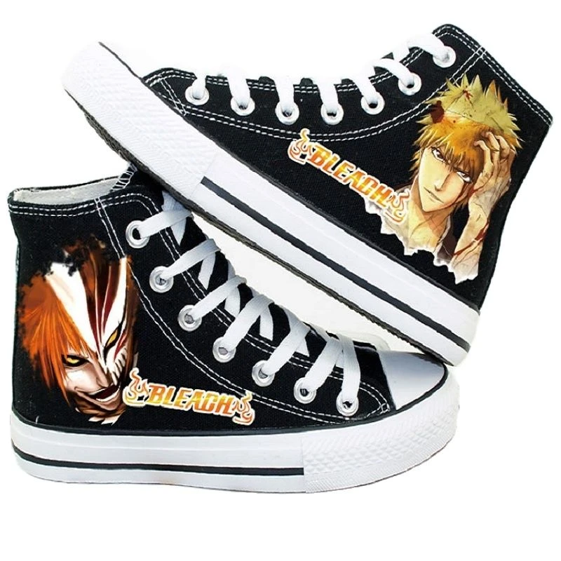Bleach Anime Ulquiorra Cifer Canvas Shoes Cosplay Shoes Sneakers Black/White