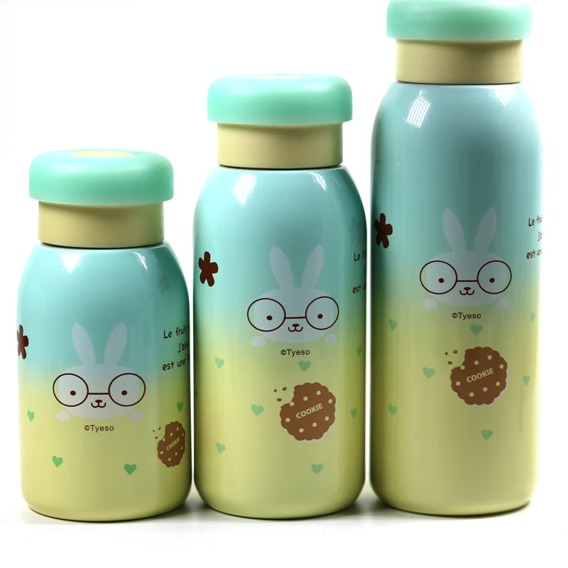 260/350/450 мл дети милые бутылки из-под молока, термо-чашка Портативный Нержавеющая сталь вакуумный термос-бутылка для Кофе кружка - Цвет: Rabbit