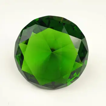 

Wedding Favors or Baby Shower Gifts 8cm Round Green Crystal Diamond