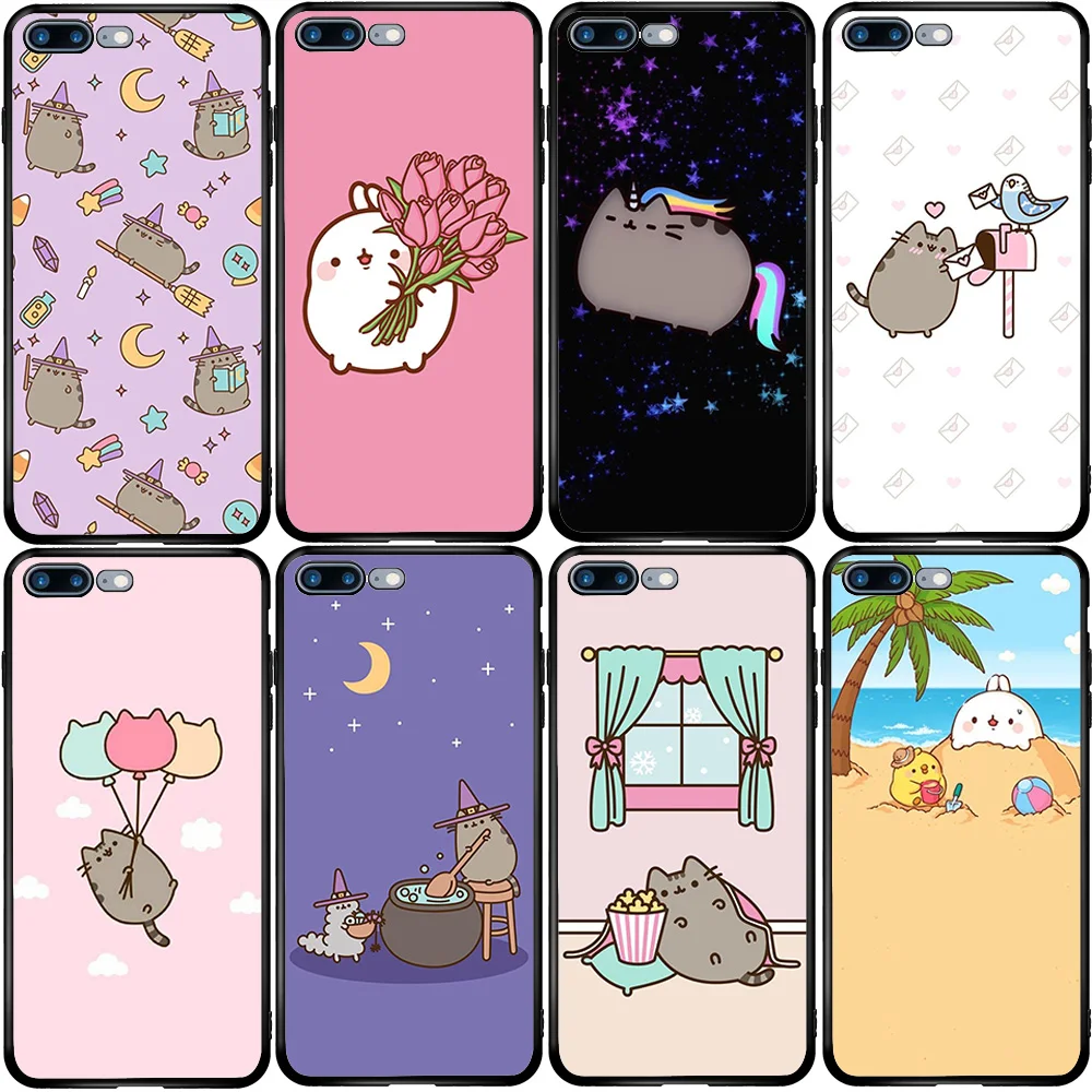 Милый чехол Molang Kawaii для iPhone 5 5S SE 6 6S 7 8 Plus XR X XS 11 Pro Max Oneplus 3 5T 6T 7T | Мобильные телефоны