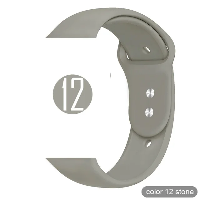 Спортивный ремешок Weiche Silikon für Apple Uhr 5 4 3 2 1 38 мм 42 мм ремешок Gummi нарукавная повязка für Iwatch серия 5 4 40 мм 44 мм - Цвет ремешка: Черный серый