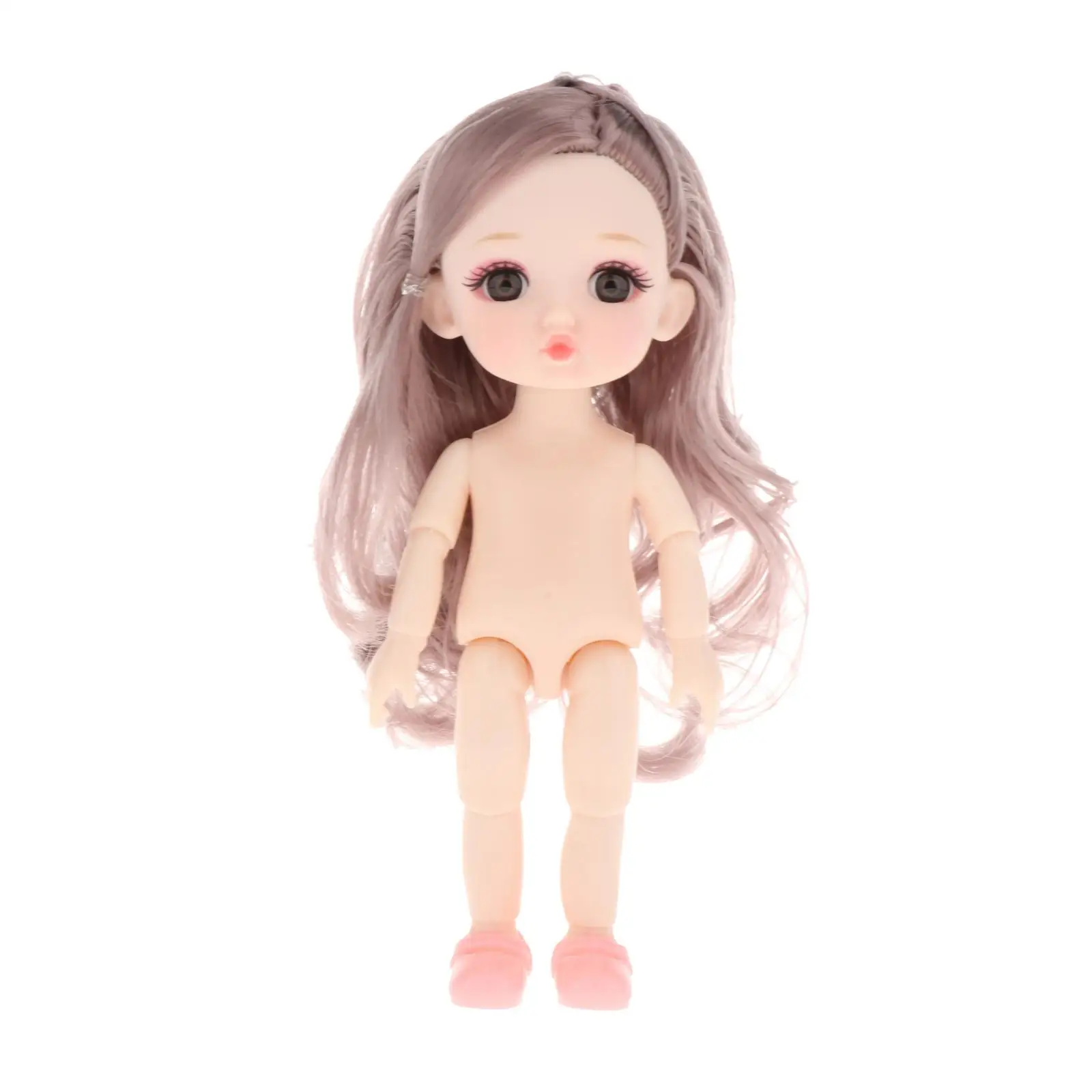Cute 1/12 Mini BJD Dolls Naked Girl  Body 3D Eyes Toy For Girls Kids