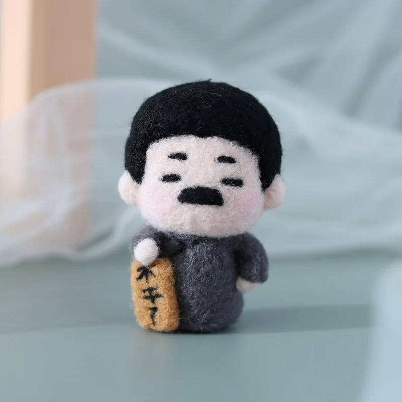 Needle Felting Kit Wool Felting Kit Non Finished DIY Handmade Kit Pearl Girl Wool Needle Felt Kit Cartoon Human Poked Felting For Women Beginner Gift