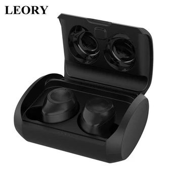 

LEORY T1 bluetooth 5.0 TWS Earphone Portable HiFi Stereo IPX7 Waterproof Sport Button Control Headset with 400mAh Charging Box