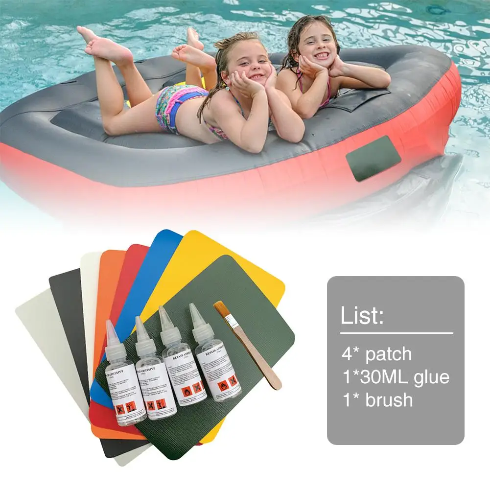 

PVC glue repair sheet special Patch Kit repair leather material home Patches Glue Set Accessory Inflatable Raft Boat Canoe Kayak