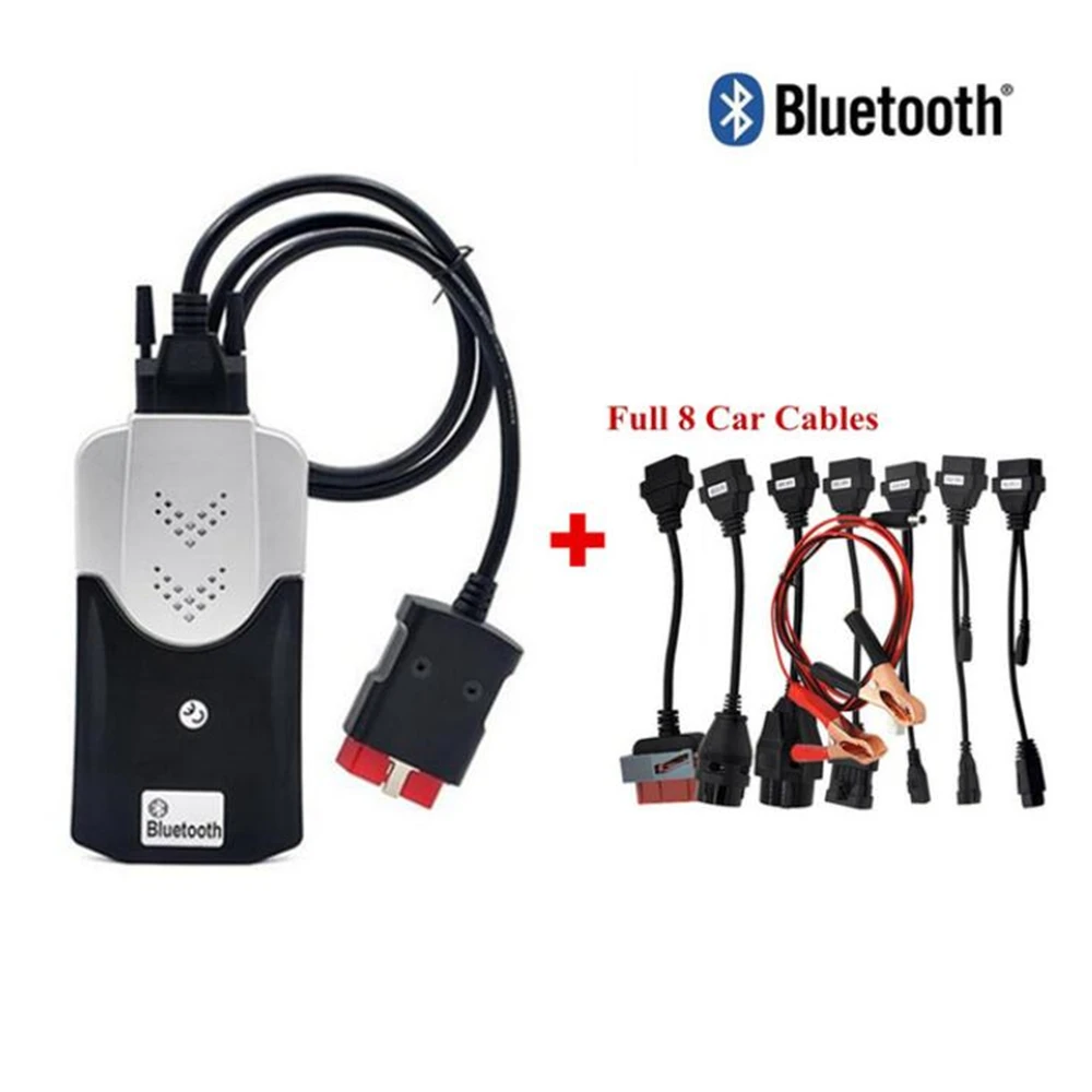 with bluetooth VD DS150E C-D-P для delphis vci obd obdii диагностический инструмент с bluetooth keygen сканер автомобильный Грузовик tcs c-d-p pro для автокомов - Цвет: with bluetooth