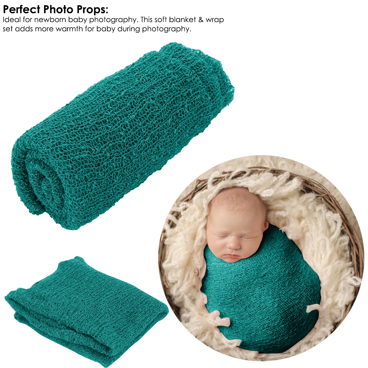 Newborn Faux Fur Prop Basket Filler Stuffer Photo Props Baby Fotografia Photography Backdrop Background Blanket Infant Shoot