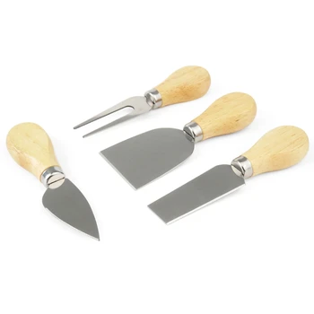 

Cheese Cheese Knife Set Knife Box Bamboo Products Crafts Tableware Stainless Steel Cheese Tableware