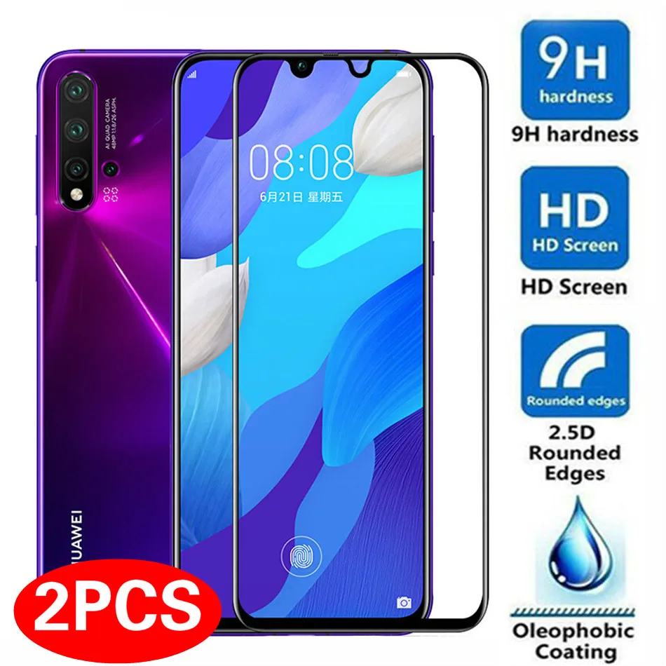 

2PCS Screen Protector For Honor 9X 20 Pro 10i 20i Tempered Glass For Huawei Mate 30 Lite Nova 5 5i Pro P20 Lite Y9 Prime 2019