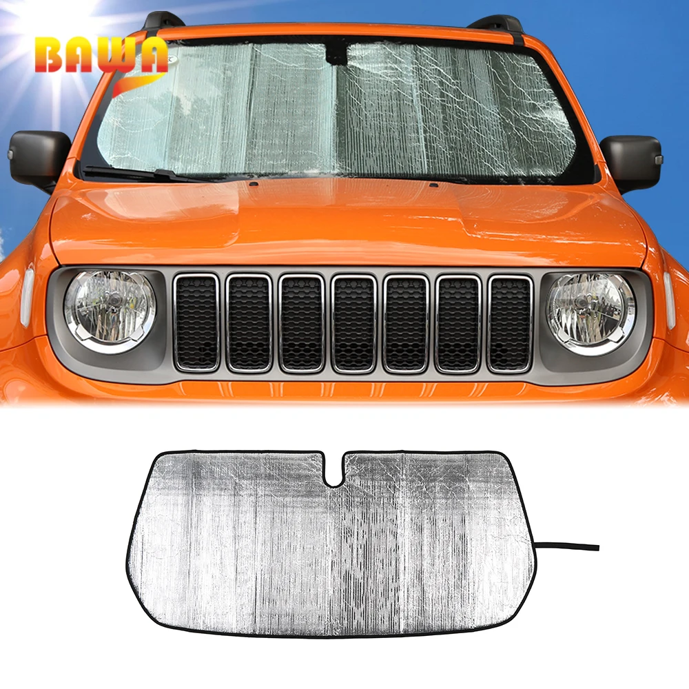 Bawa Sunshade For Jeep Renegade Car Front Windshield Sunvisor
