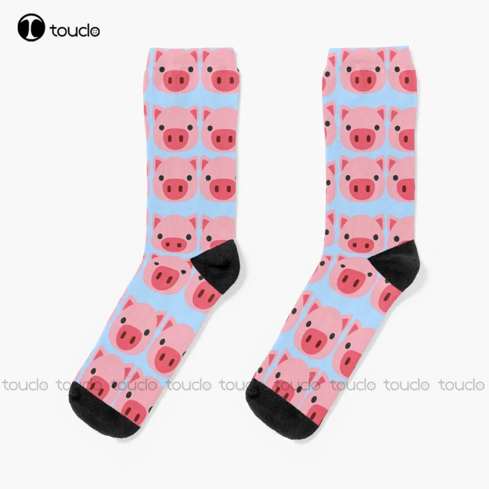 

Little Pigs Socks Black Soccer Socks Personalized Custom Unisex Adult Teen Youth Socks 360° Digital Print Christmas Gift Gift