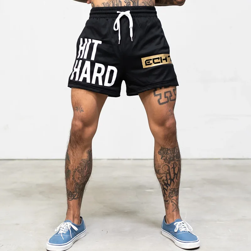 80% OFF New Men Bodybuilding Shorts Summer Male Gyms fitness Casual Breathable Mesh Quick-drying Jogger Fashion Beach Shorts Sportswear