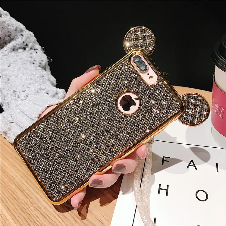 Роскошные блестящие чехлы для телефонов iPhone 11 Pro X XS MAX XR 6 6S 7 8 Plus 5 SE 2020 3D с