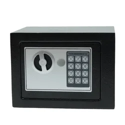 Coffre fort numérique, mini caisse domestique de sécurité, pour argent bijoux ou documents, avec clé 