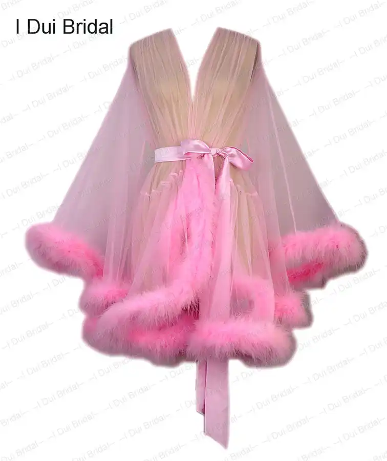 Short feather robe Clearance
