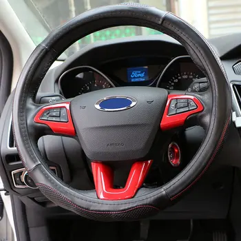 

Daefar 3Pcs/Set ABS Steering Wheel Decoration Cover Trim Sticker for Ford Kuga 2017 2018 Focus 3 4 2016 - 2018 Accessories