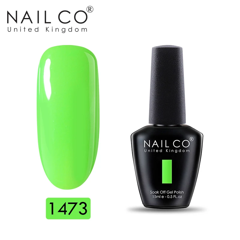 NAILCO серый лак для ногтей, 150 цветов, замачиваемый лак, Гель-лак, набор для маникюра, верхнее покрытие, гель для ногтей, 15 мл - Цвет: 1473