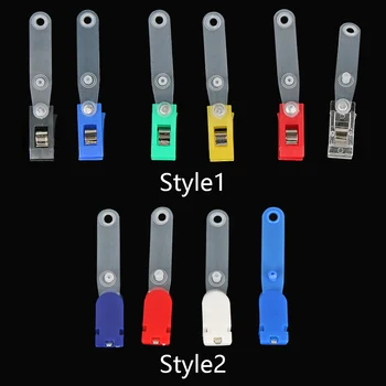 

10 PCS Retractablec Metal Pull Key Name Tag Card Clip Holders ID Card Badge Reel Skipping Clips Binder Stationary Lanyard Clip