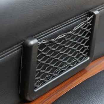 

Car Black Seat Back Portable Storage Bag Elastic Mesh Net Luggage Holder Pocket Van Trunk Organizer Phone/Wallet/Change Holder