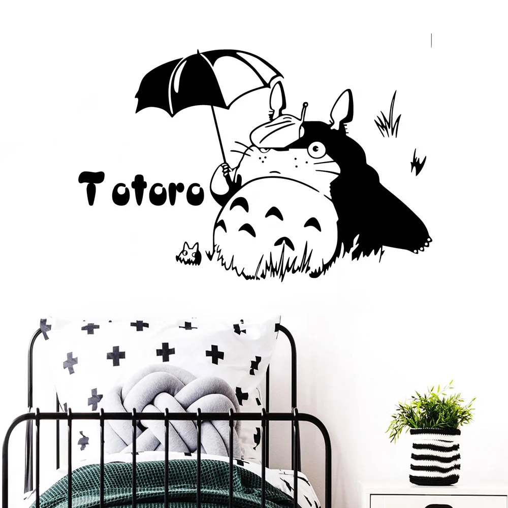 3D totoro Настенная Наклейка Съемная s Diy обои водонепроницаемые настенные наклейки