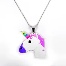 

Unicorn Necklace Women Ladies Cute Animal Pendant Jewelry Anime Colar Statement Collares Horse Charms Gargantilha Collier Mujer