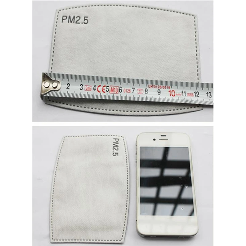 

20Pcs/Lot 4Layers PM2.5 for N95 Activated Carbon Filter Insert Protective Filter Media Insert for Mouth Mask Anti Dust Mask