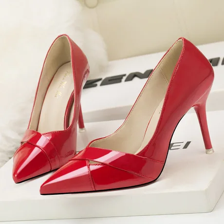 

1113-1 Western Style 2018 Spring And Autumn New Style Fashion High Heels Thin Heeled Shallow Mouth Pointed Hollow out-WOMEN'S Sh