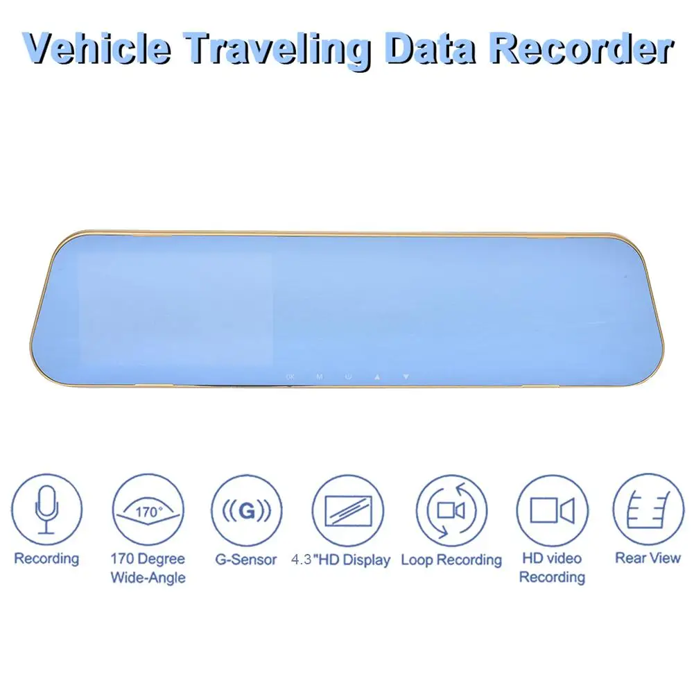 HD 4.3 Inch 1080P Hidden Wide Angle Driving Recorder Multi-language Car DVR Camera Support Reversing | Автомобили и мотоциклы