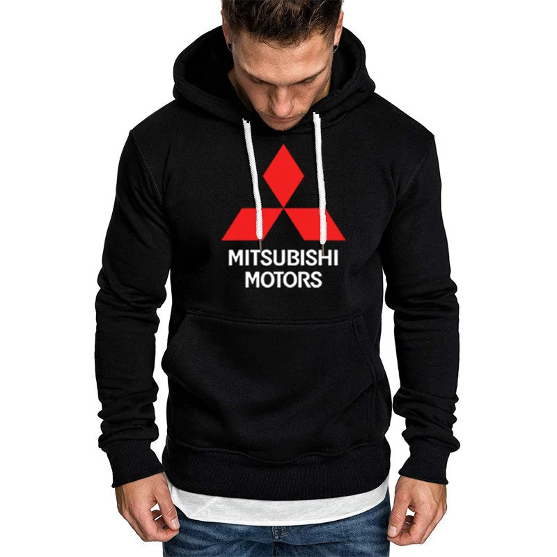 Толстовки для мужчин Mitsubishi Car, толстовка с принтом логотипа, весна-осень, мужская толстовка с капюшоном в стиле хип-хоп harajuku, модная повседневная толстовка из флиса tracksui - Цвет: 802
