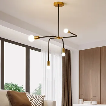 

nordic lustre pendente luminaire suspendu crystal LED pendant lights restaurant lustre pendente deco chambre