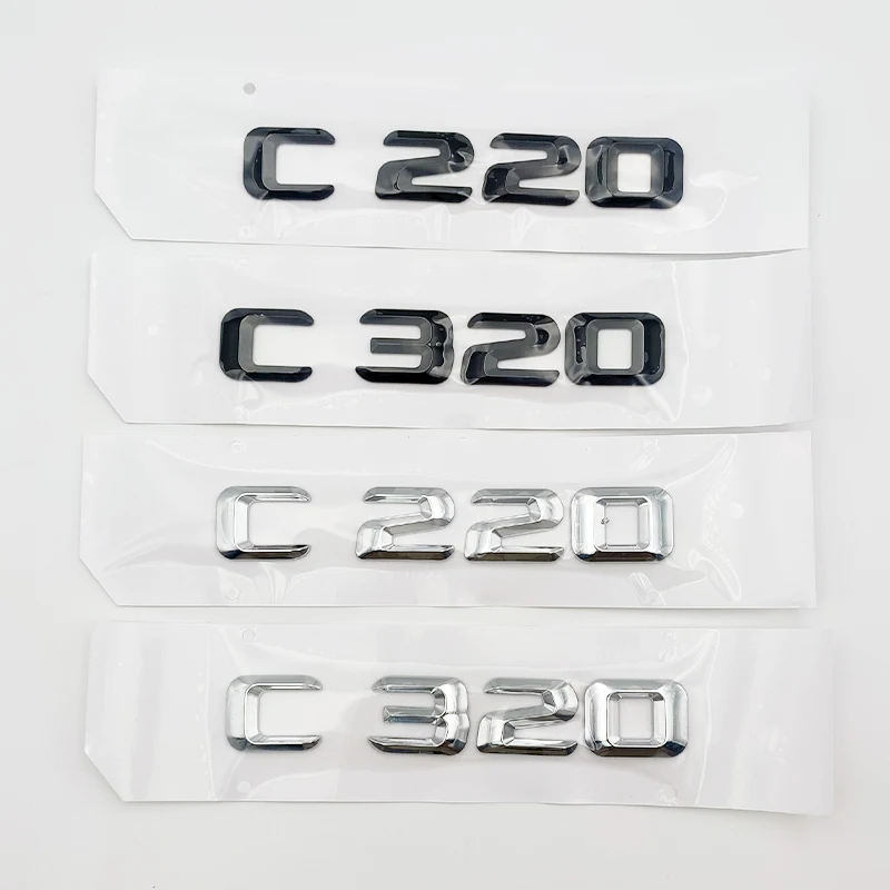 1pcs Abs Car Rear Tail Emblem Number Letters Badge Logo Sticker For