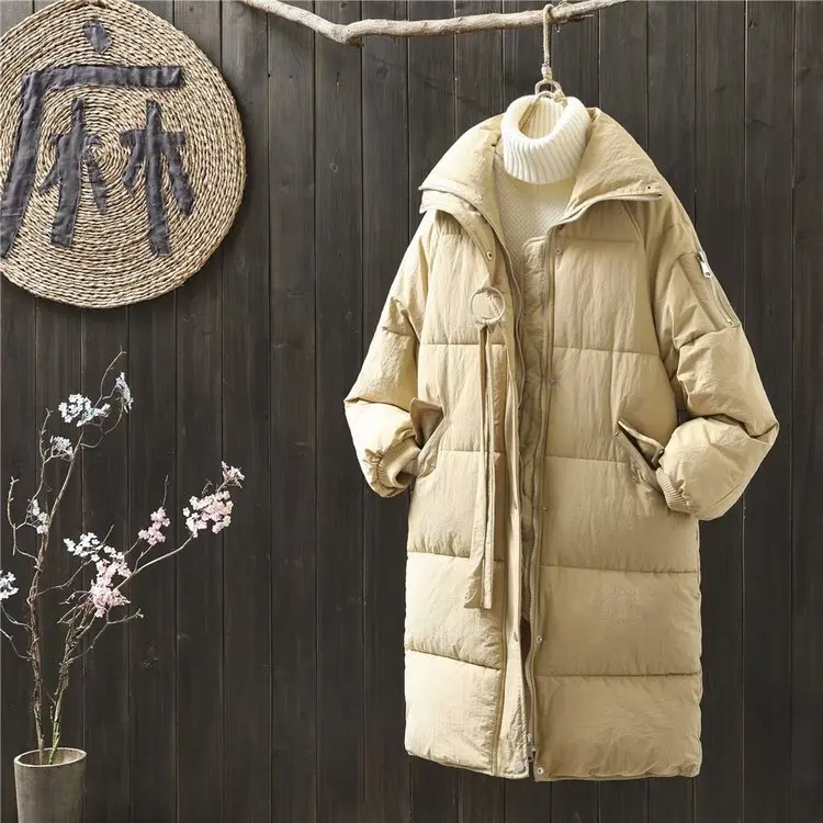 

SW down Jacket Cotton-padded Clothes Women's Korean-style New Style Cotton-padded Clothes Mid-length over-the-Knee Winter Thick