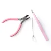 Alicates de joyería rosados herramienta y equipo para alicates laterales de la nariz KitsRound herramienta de cuchara de aguja de mezcla para hacer joyería de Metal DIY herramientas ► Foto 2/6