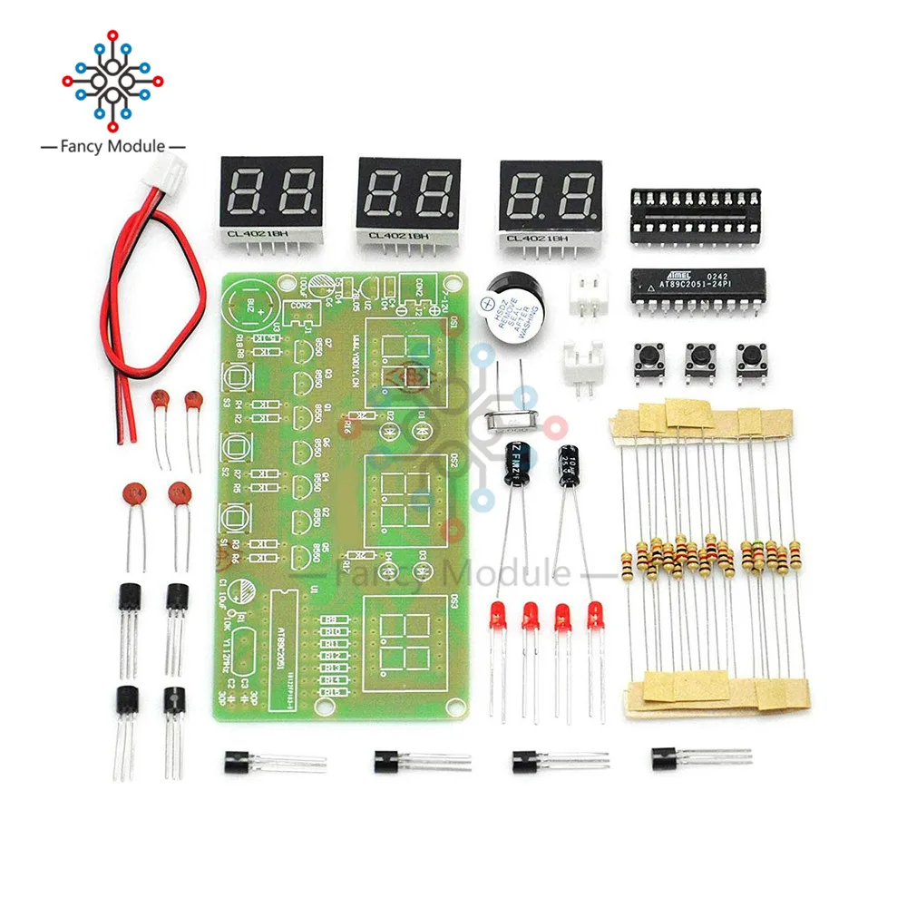 Diymore C51 AT89C2051 6 бит цифровые электронные часы Набор DIY наборы компоненты