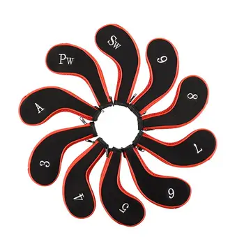 

10Pcs Golf Club Iron Putter Headcovers Head Cover Protect Case Pocket