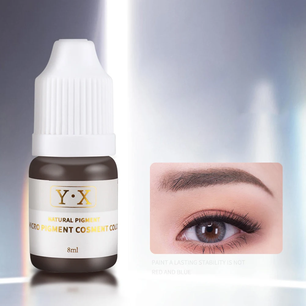 8ml Microblading Pigment Semi Permanent Microblading Pigment Eyeliner Lip Eyebrow Tattoo Ink Paint Makeup Eyebrow Ink Lips Eye