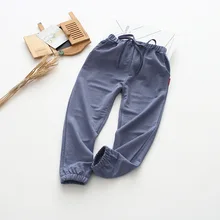 Домашние брюки для девочек; сезон лето; стиль; детская одежда в Корейском стиле; спортивные брюки; противомоскитные штаны для мальчиков