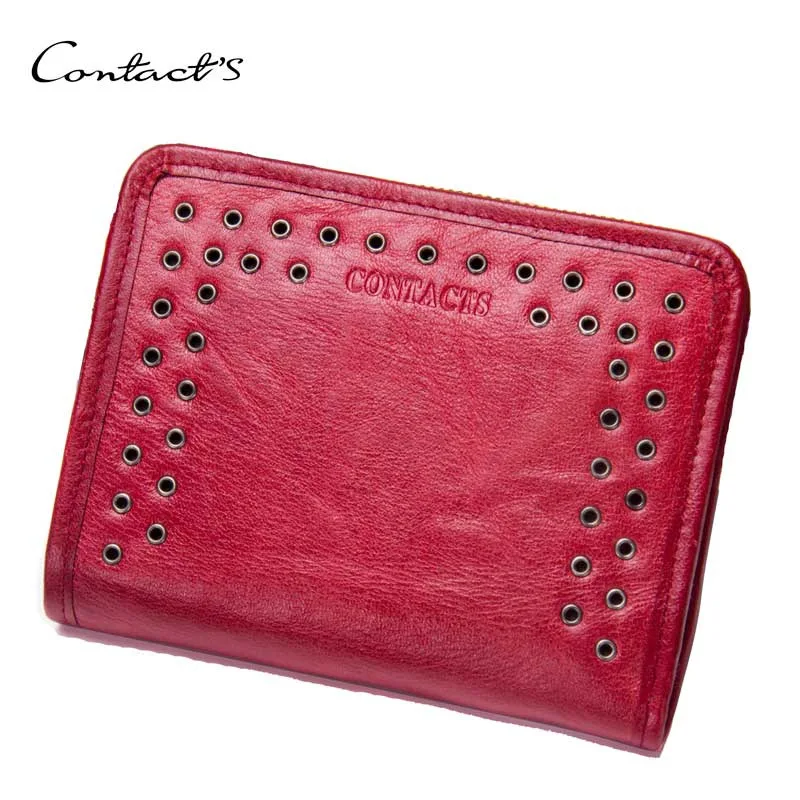 

Black Angel Fashion Leisure Three Fold Leather Ladies Wallet Hardware Decoration Leather Wallet Cross-border Hair