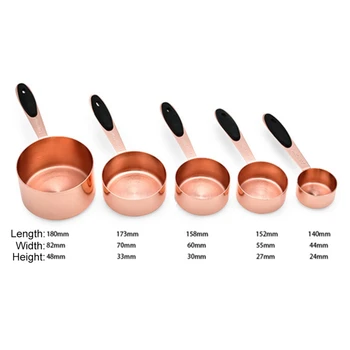 

Measuring Cup Set 5 Piece Set DIY Baking Tool Stainless Steel Durable Household Kitchen Tools Simple And Practical Light