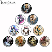 

12mm 10mm 14mm 16mm 20mm 25mm 473 Dreamcatcher Mixed Sale Round Glass Cabochon Jewelry Finding 18mm Snap Button Charm Bracelet
