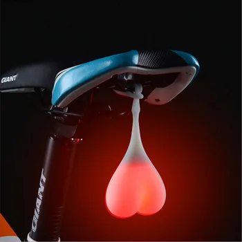 

Cycling Balls Tail Silicone Light Creative Bike Waterproof Night Red LED Warning Hanging Lights Bicycle Rear Seat Back Egg Lamp