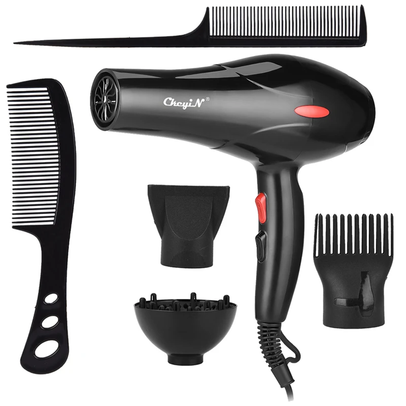 Secador de pelo eléctrico profesional, gran potencia, 2200W, para barbería,  boquilla difusora de colector de viento frío y caliente|Secadores de pelo|  - AliExpress