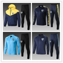 Boca Juniors футбольный костюм униформа DE ROSSI CARLITOS тренировка футбола Джерси куртка толстовки на молнии футбольная рубашка