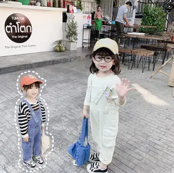 

2020 Korea Style Baby Girls Boys Overall Spring Fashion Kids Short 1-6 Years