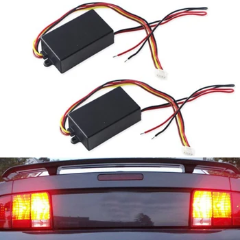 

Parts Sequential ABS aluminum Kit 2pcs Car Auto Black Flash Turn Signal Lights