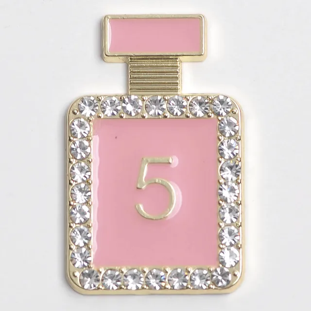 1 Pcs Metal Croc Shoes Charms Pink Women Bags Decoration Black Formal Hat Lady Bracelet Accessories Perfume Bottle Girl Gidt b8158