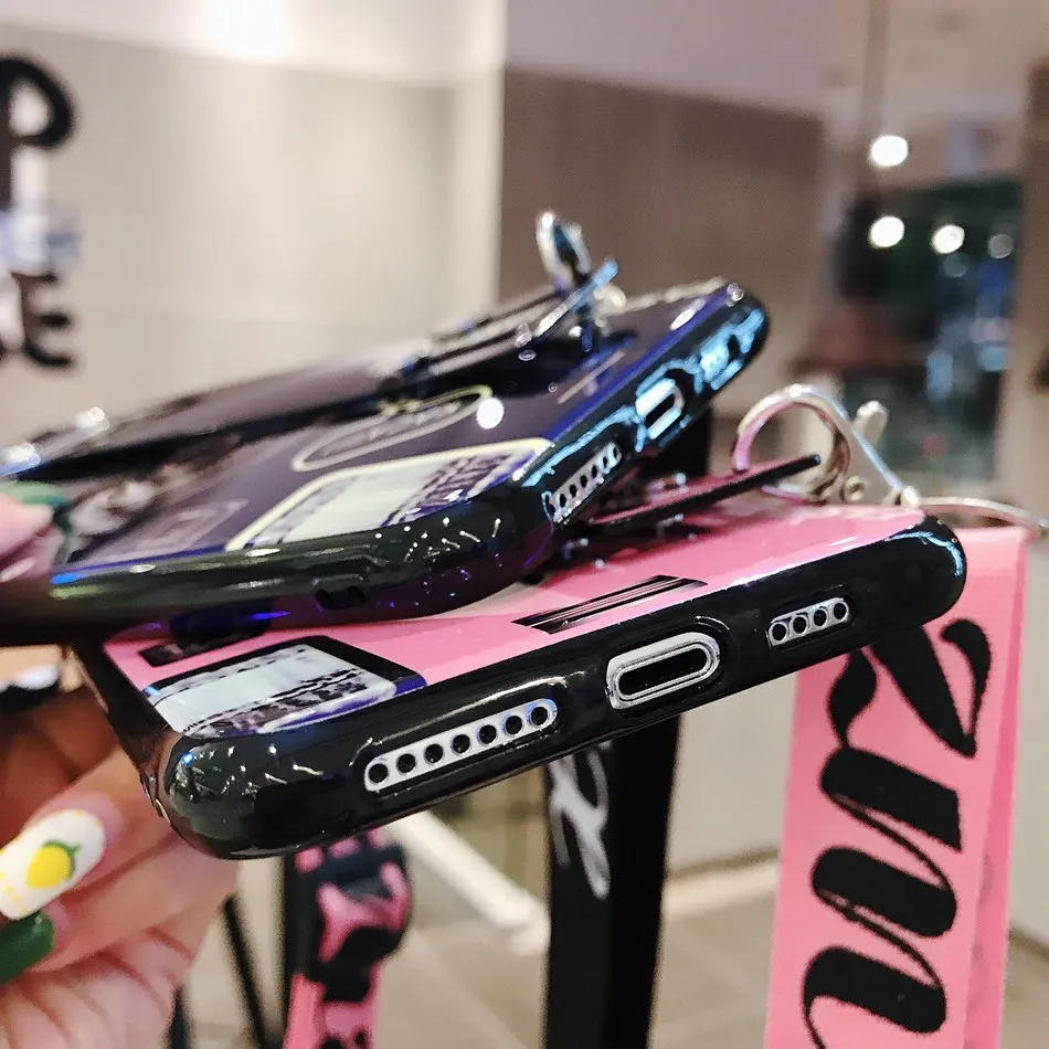 Модный чехол для телефона с камерой и ремешком на запястье iPhone 11 pro XR XS Max