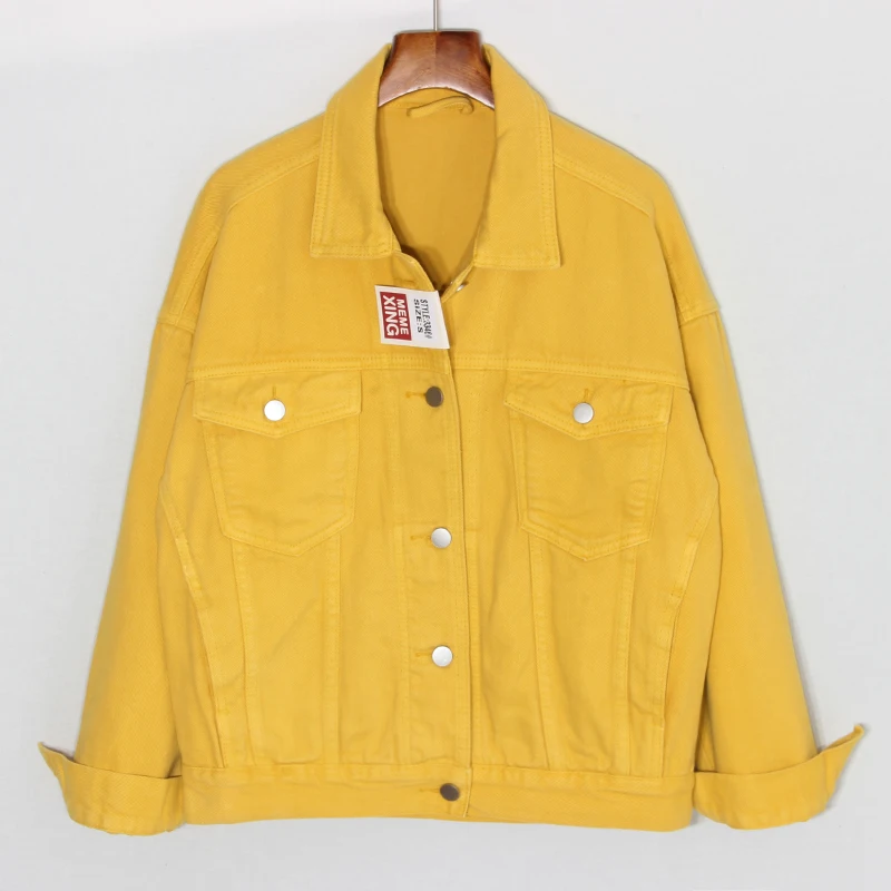 denim jacket for women yellow