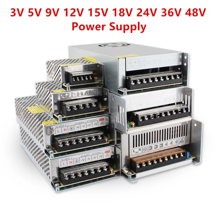 5 В, 12 В, 24 В постоянного тока, Мощность трансформаторы 220V 12V 1A 2A 3A 5A 10A 15A 20A 3V 5V 9V 15V 18V 24V 36V 48V переменного тока трансформаторы 220V до 110 конвертер
