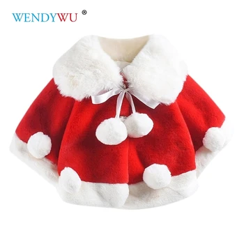 

WENDYWU Baby Girl Solid Sweaters Autumn Toddler Baby Winter Long Sleeve Velvet Thick Jacket Outerwear Coat Warm Clothes